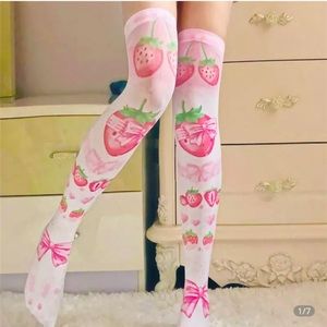 Strawberry shortcake 🍰 thigh high socks